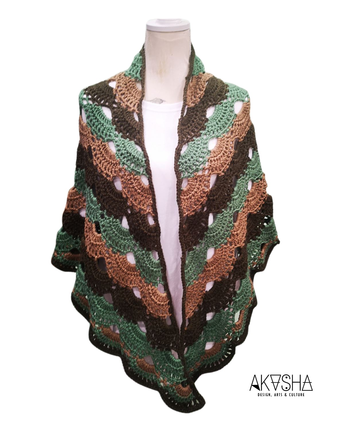 Handmade Long Crochet Scarf – Akasha | One Size